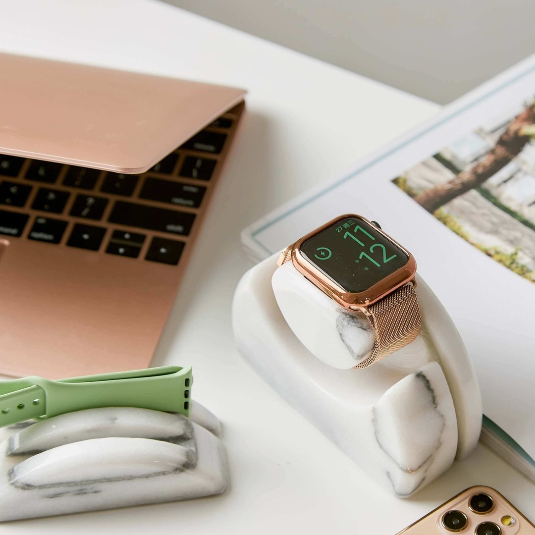 | 3C | 大理石。 山月。Apple Watch。无线充电座 - 摆饰 - 石头 