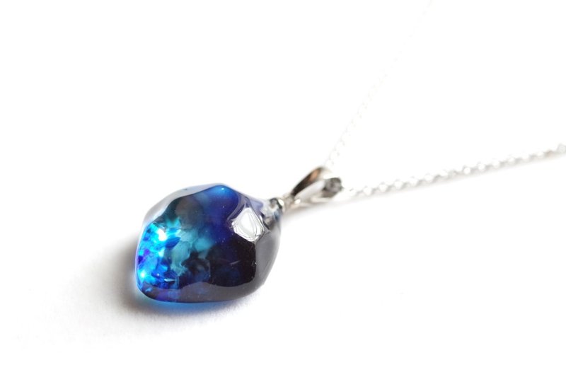 树脂艺术 矿物项链・深海神殿 - 项链 - 树脂 蓝色