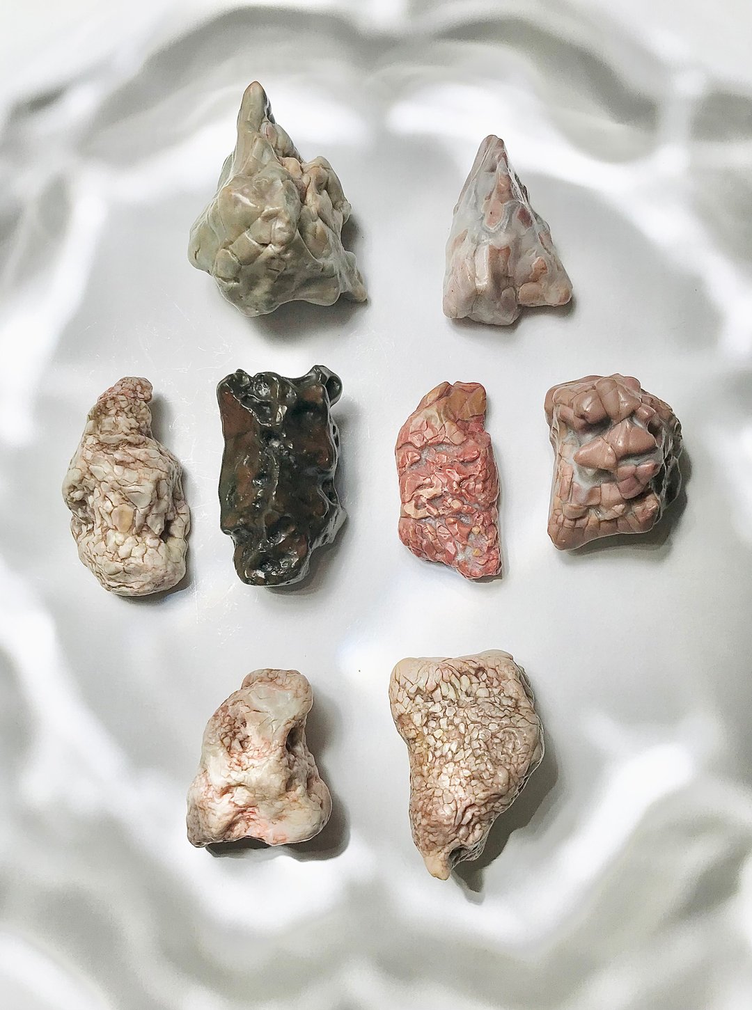 开片裂纹银根彩玉 / 单颗 - 其他 - 石头 多色