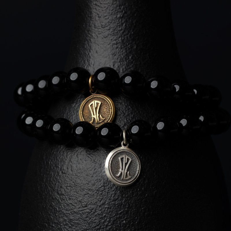 Azoth | 经典串珠手链 黑玛瑙 8mm - 手链/手环 - 宝石 黑色