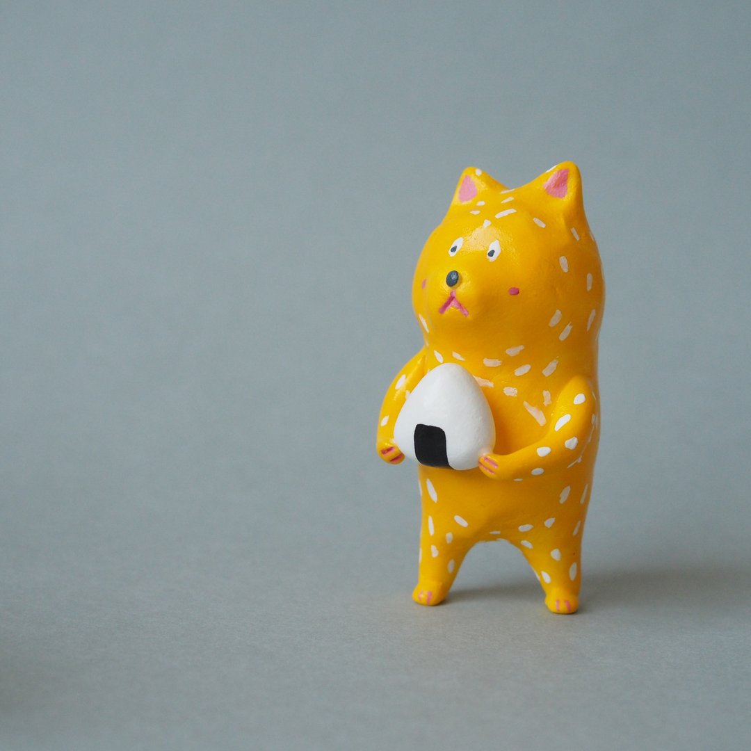 Rice ball fox - 玩偶/公仔 - 粘土 橘色