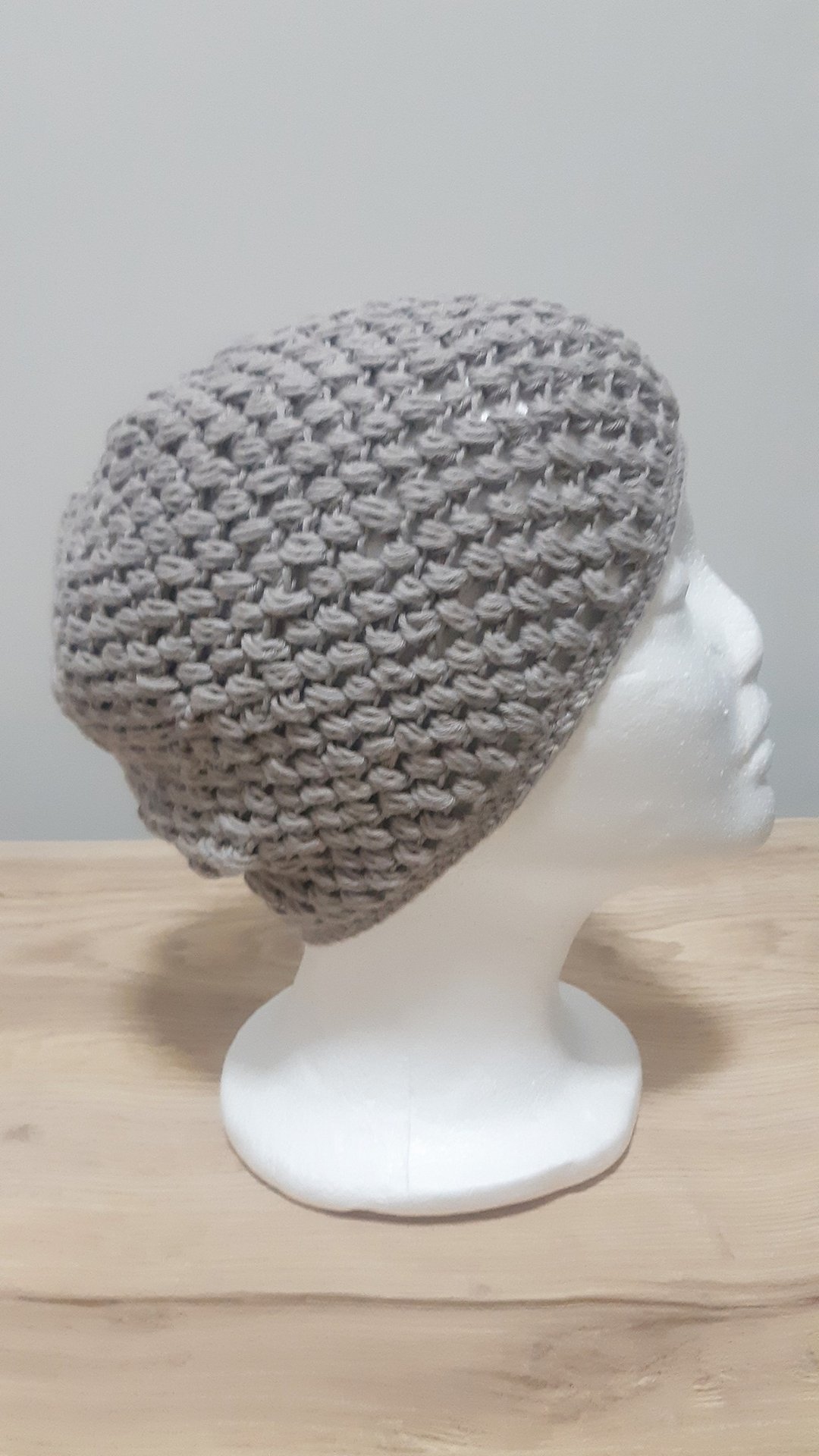 100 % cotton soft warm hat hand made - 帽子 - 其他材质 灰色