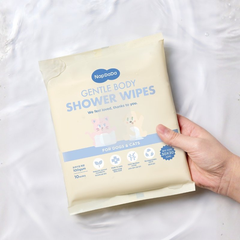 【NapDaDa】韩国宠物护理水润沐浴巾 - 其他 - 环保材料 白色