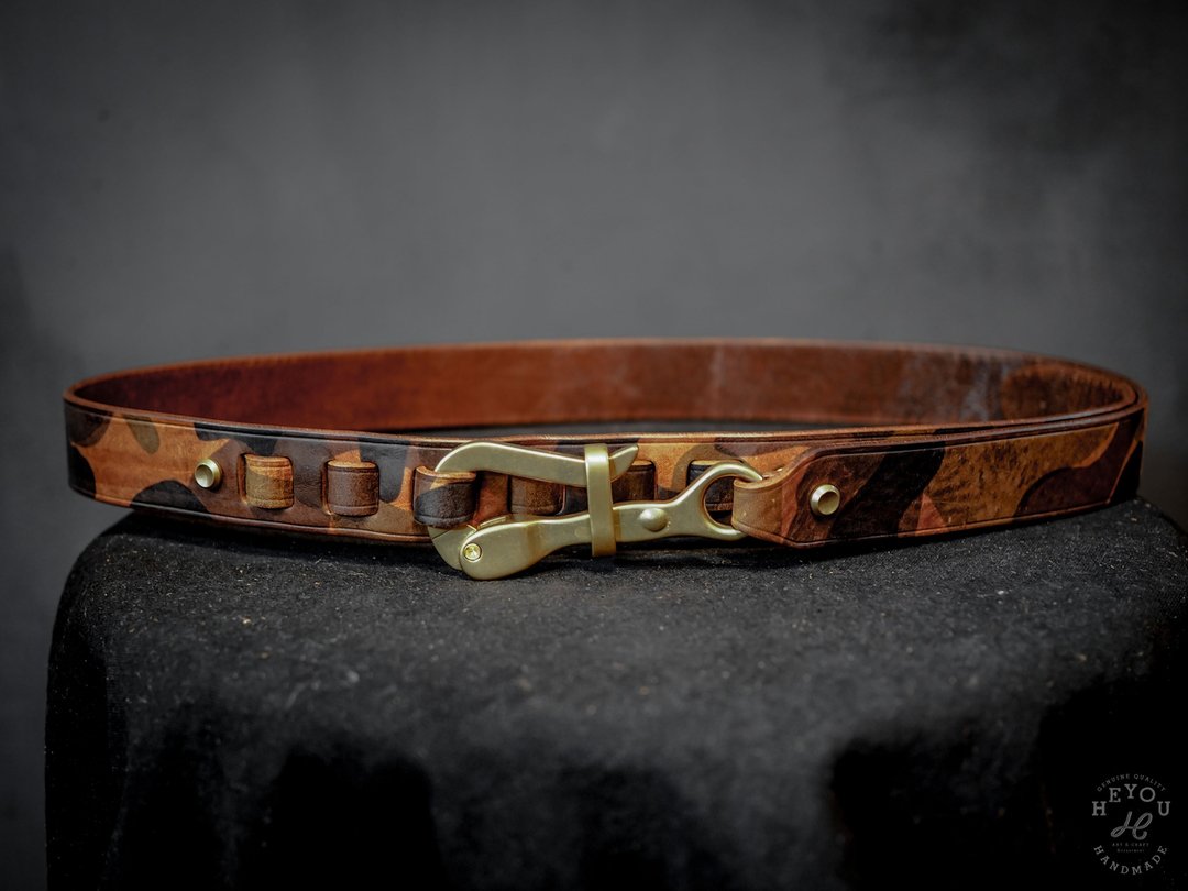 Sailor Belt 水手皮革腰带-迷彩棕 - 皮带/腰带 - 真皮 多色