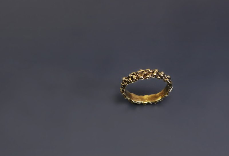 抽像系列-凝聚黄铜戒 - 戒指 - 铜/黄铜 红色