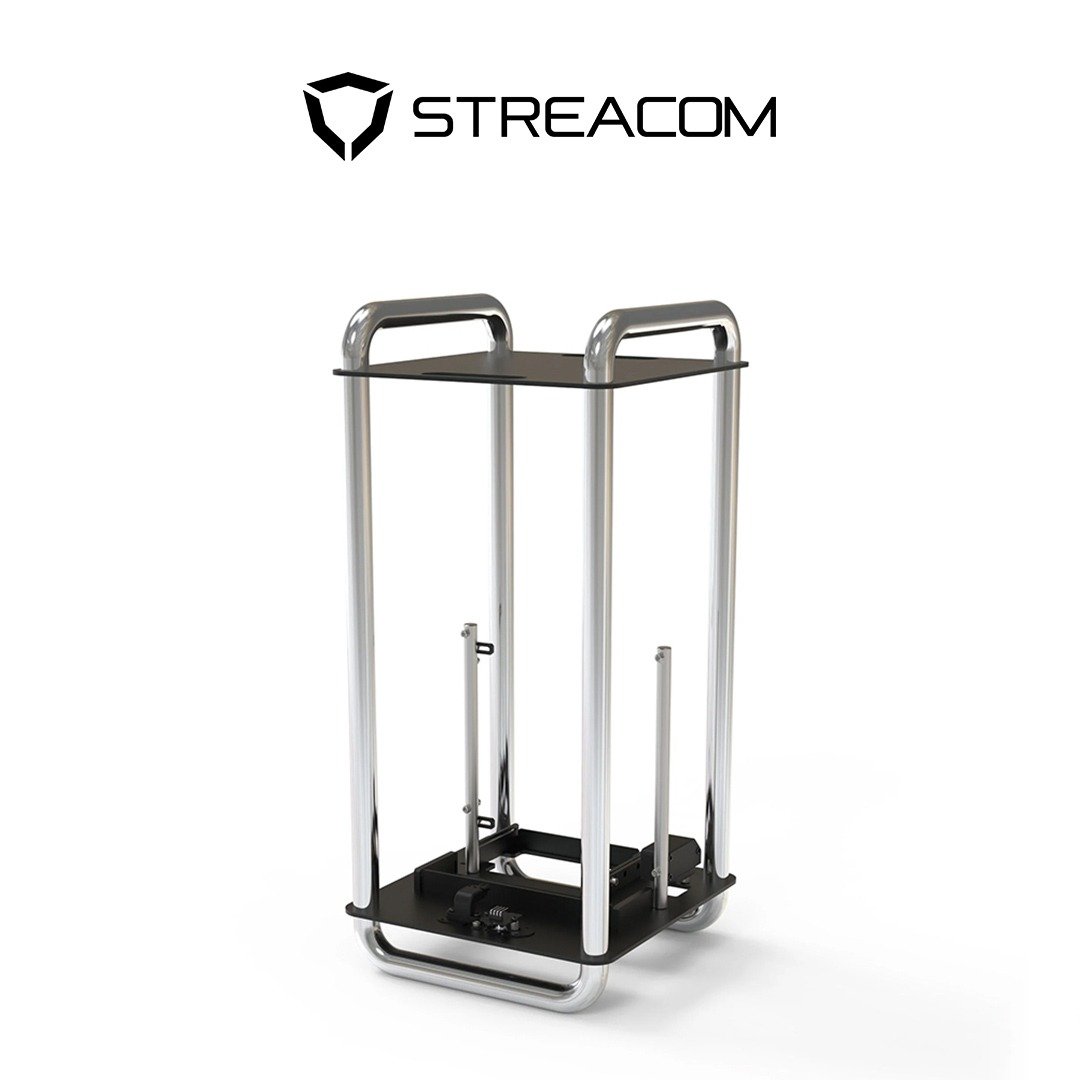 【STREACOM】DA6 立式开放 ITX 机壳 XL 铬 - 电脑配件 - 其他材质 灰色