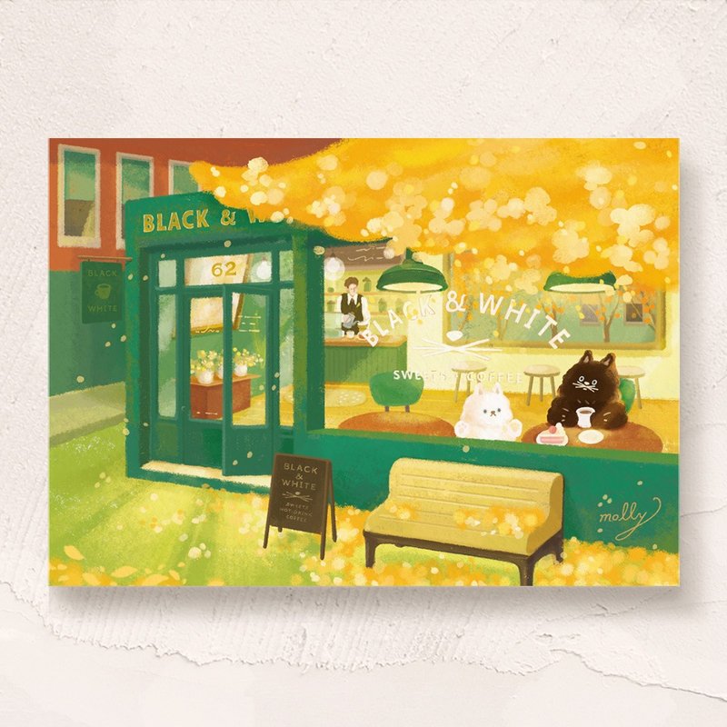 postcard-咖啡时光系列-秋 - 卡片/明信片 - 纸 多色