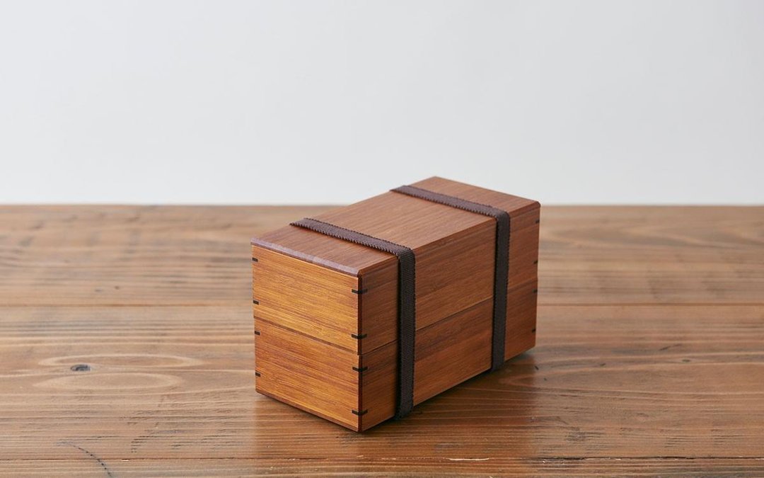 2 row lunch box only Sanada rubber 2 sets Bamboo box series - 其他 - 棉 咖啡色