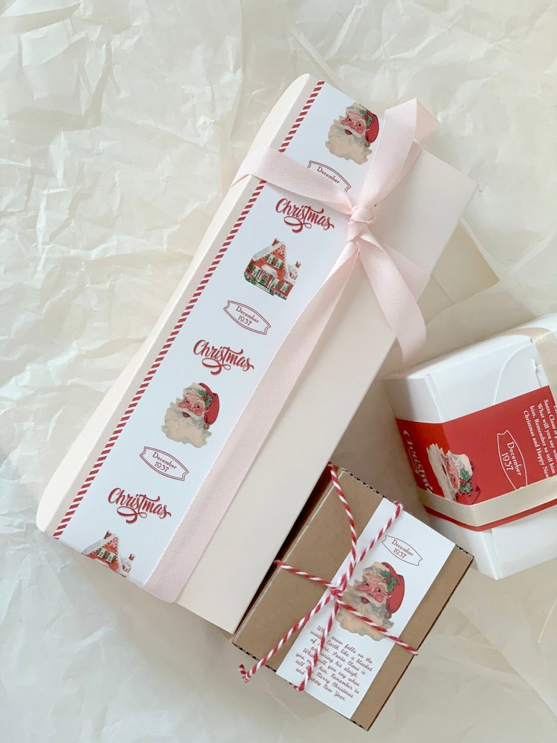 圣诞十二生肖圣诞插画面包店咖啡馆袖子图案 - 其他 - 纸 红色