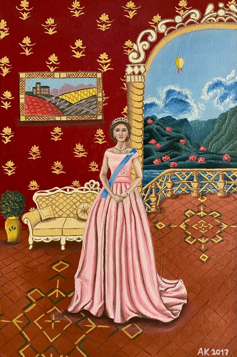 Princess, original oil painting, oil on canvas - 墙贴/壁贴 - 其他材质 多色