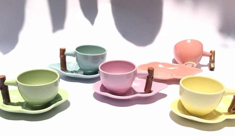 台客蓝 漫步彩云端云朵咖 单入咖啡杯组 - 咖啡杯/马克杯 - 陶 