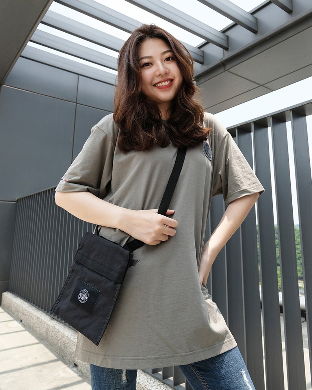 【机能百搭】PALLADIUM 时尚潮流个性百搭男女侧背包 黑色 BG025 - 侧背包/斜挎包 - 尼龙 黑色