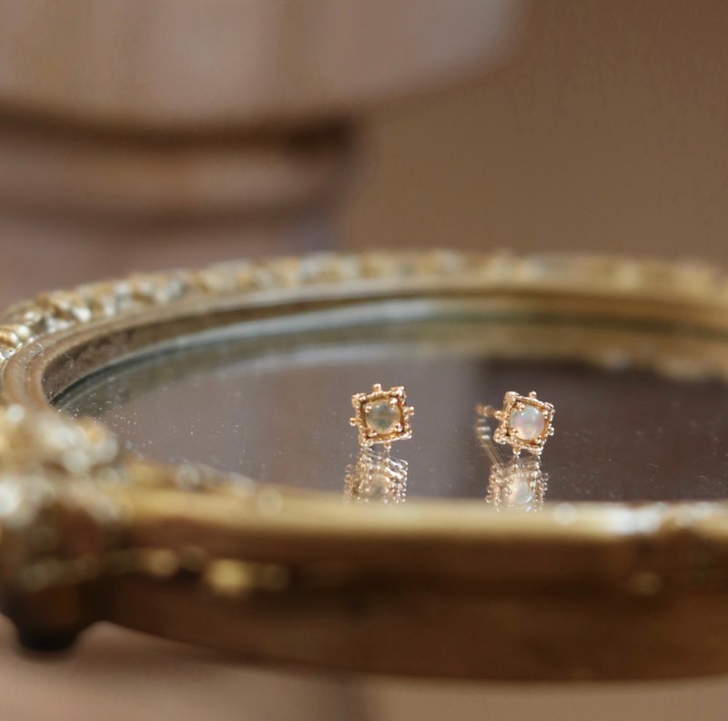 幸福灵药 - 耳环/耳夹 - 半宝石 金色