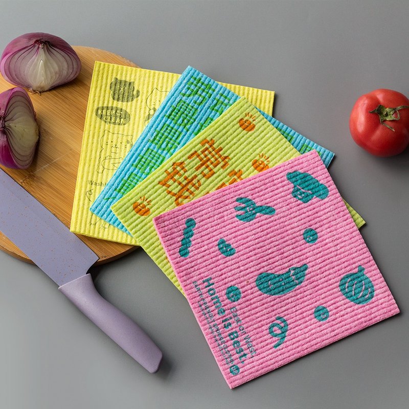 UPICK原品生活 进口木浆棉抹布干湿两用洗碗布环保百洁布不掉毛 - 其他 - 环保材料 多色