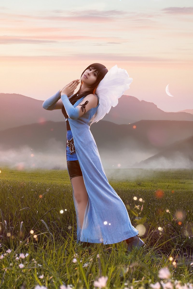 Final Fantasy VIII Rinoa Heartilly cosplay costume made to order - 女装上衣 - 其他材质 蓝色