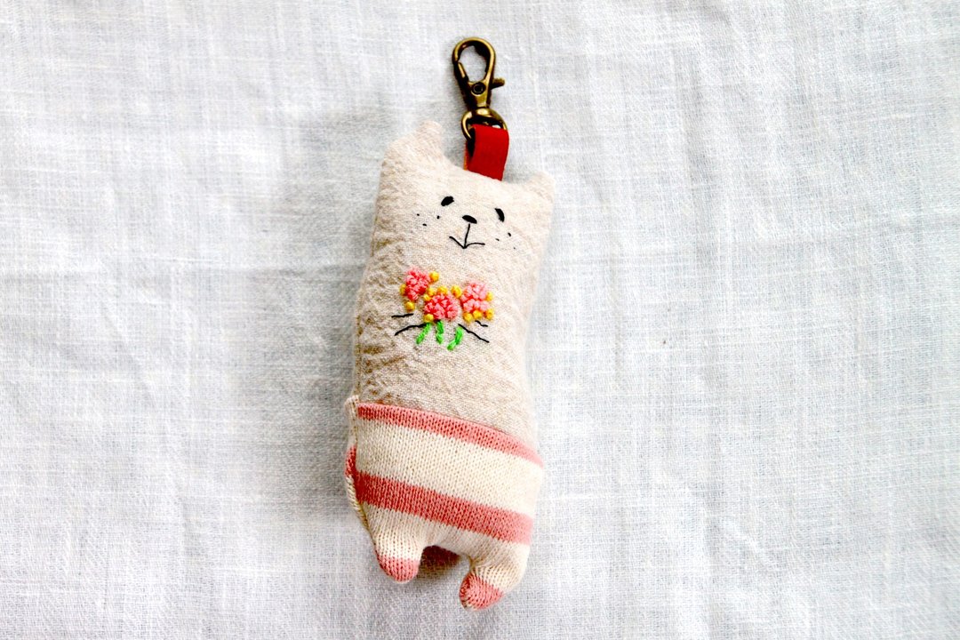 Pink Border muu-chan - 吊饰 - 棉 粉红色