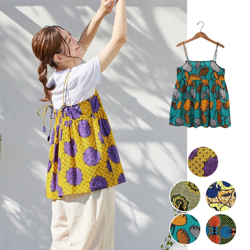 【预订】印度人手染吊带上衣 - 女装上衣 - 棉．麻 多色