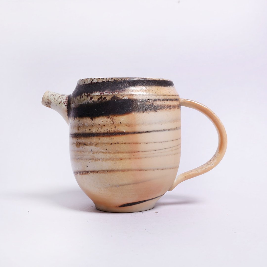 明芽窑 l 柴烧白瓷绞胎无釉茶海 - 茶具/茶杯 - 瓷 咖啡色