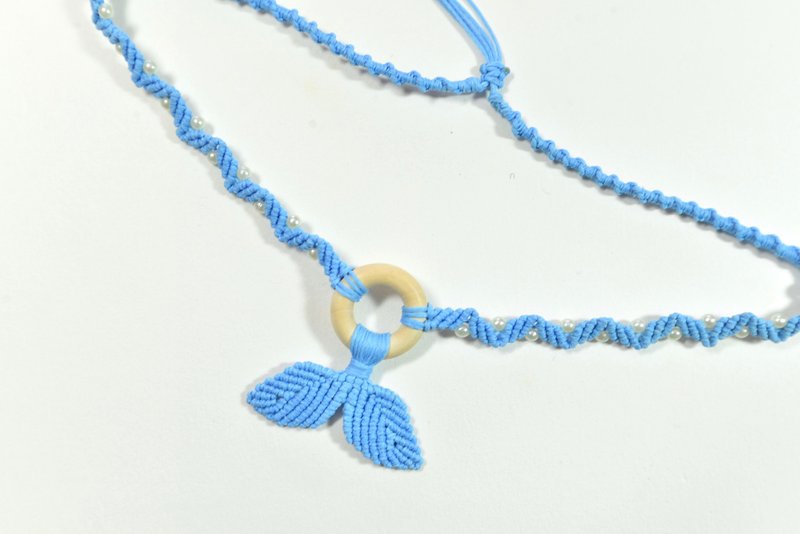 手工蜡绳编织鲸尾项链 - 项链 - 棉．麻 