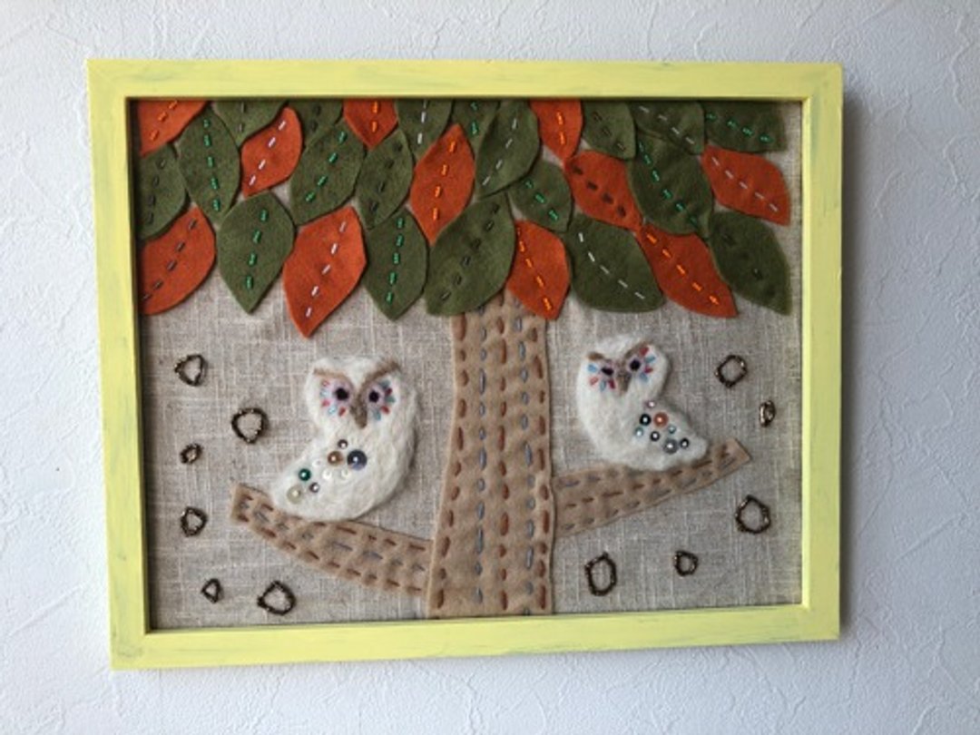 Art board owl - 海报/装饰画/版画 - 羊毛 