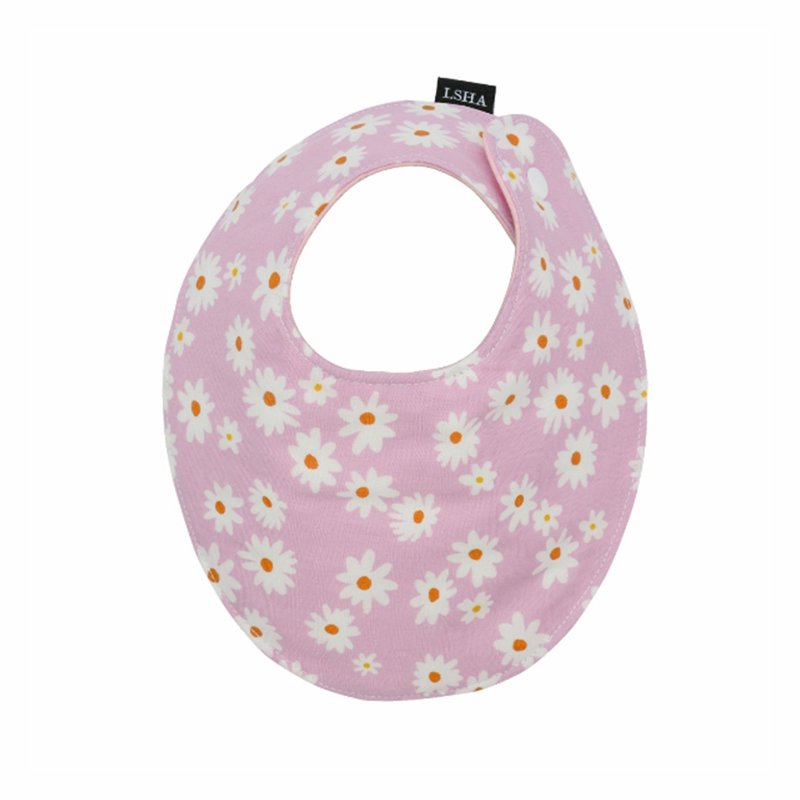 LSHA-八重纱宝宝围兜(小雏菊)-粉 - 围嘴/口水巾 - 棉．麻 粉红色