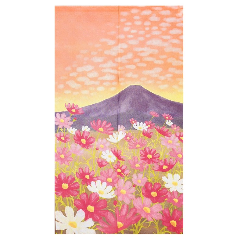 日本制コスモ长门帘富士山秋天波斯菊 - 门帘/门牌 - 其他人造纤维 