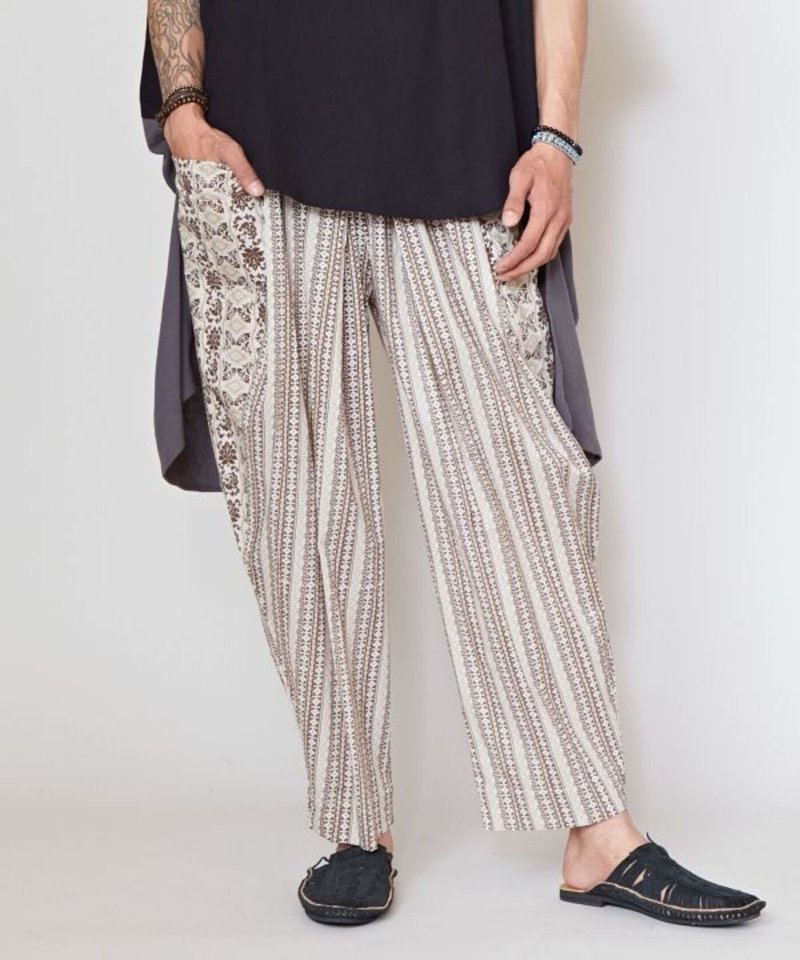 【热门预购】诗意文艺雅致花纹男士轻盈哈伦裤(2色)IAC-5147 - 男士长裤 - 棉．麻 