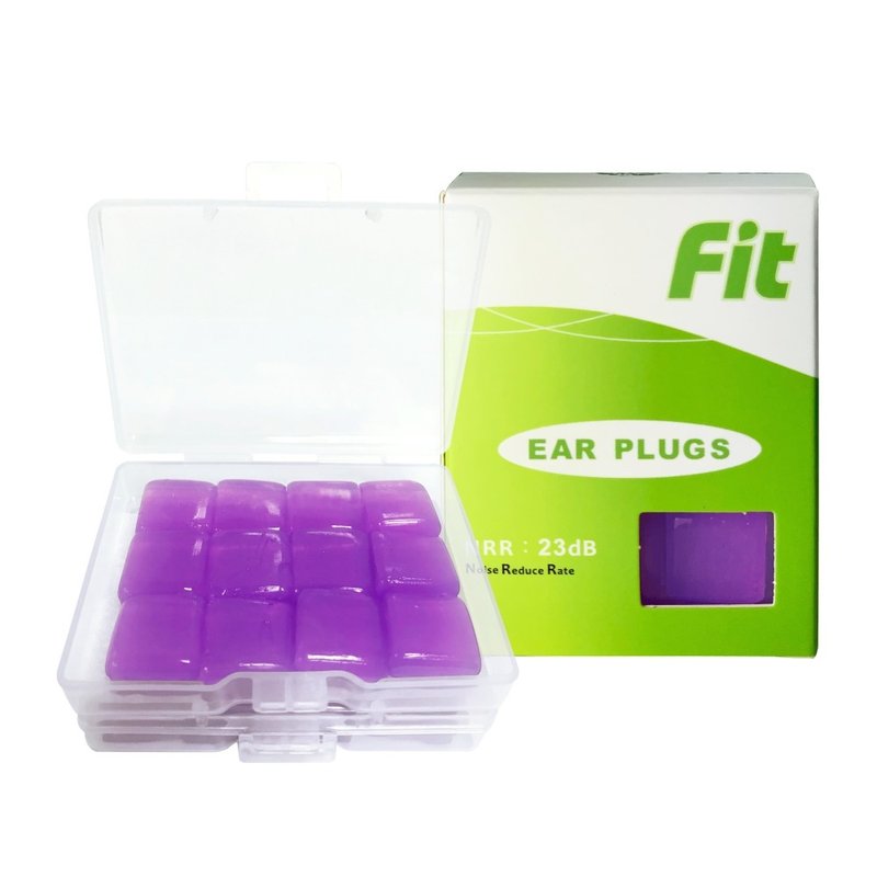 【FIT】硅胶耳塞-紫色24入柔软可塑 隔音防噪 睡眠 -内付收纳盒 - 其他 - 硅胶 紫色
