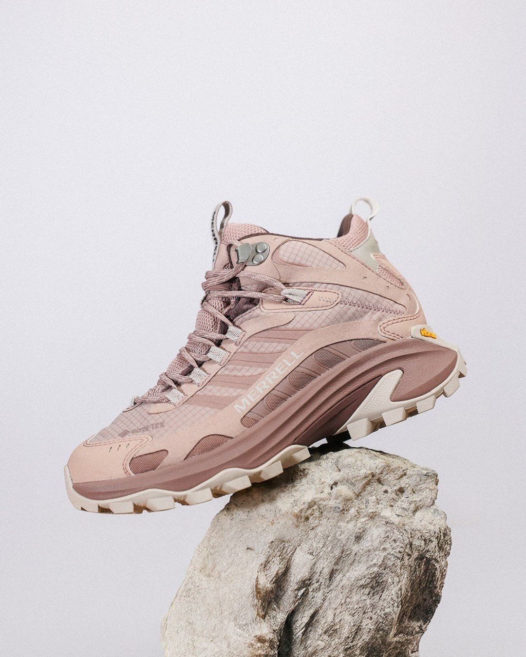 MERRELL MOAB SPEED 2 MID GORE-TEX防水中筒登山健行鞋 女鞋-粉 - 女款运动鞋/球鞋 - 防水材质 