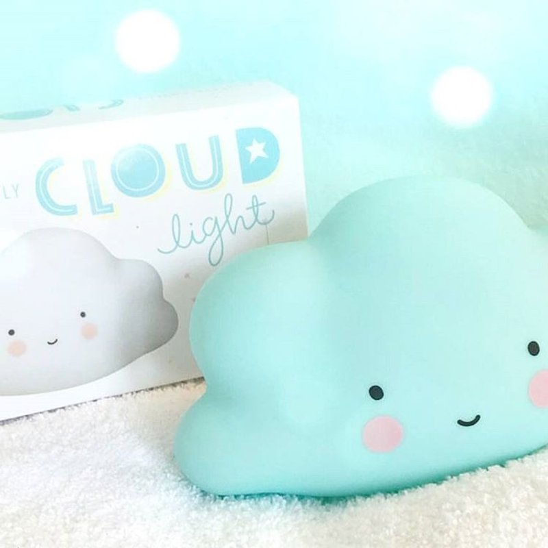 荷兰｜a Little Lovely Company ❤ 北欧风 疗育云朵小夜灯-蓝 - 灯具/灯饰 - 塑料 蓝色