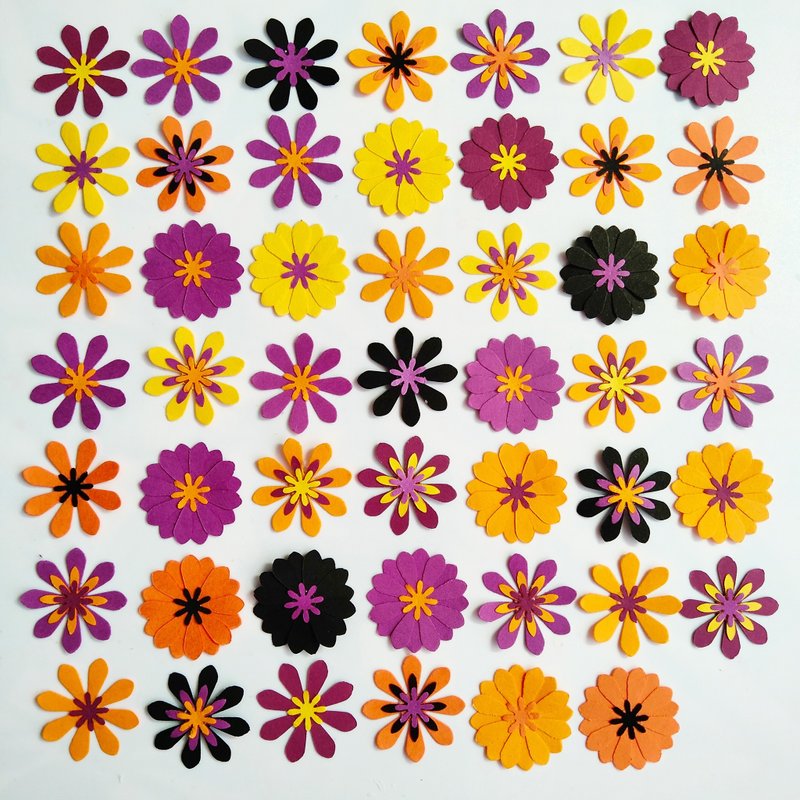 花片 拼贴材料 纸工艺 纸花 画册装饰材料 莉拉工艺 笔记本 - 木工/竹艺/纸艺 - 纸 橘色