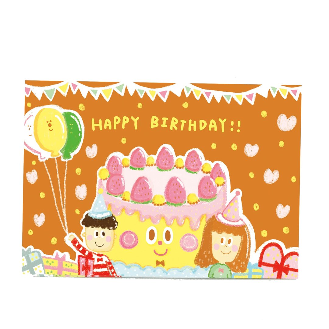 jack in the box生日明信片 - 卡片/明信片 - 纸 咖啡色