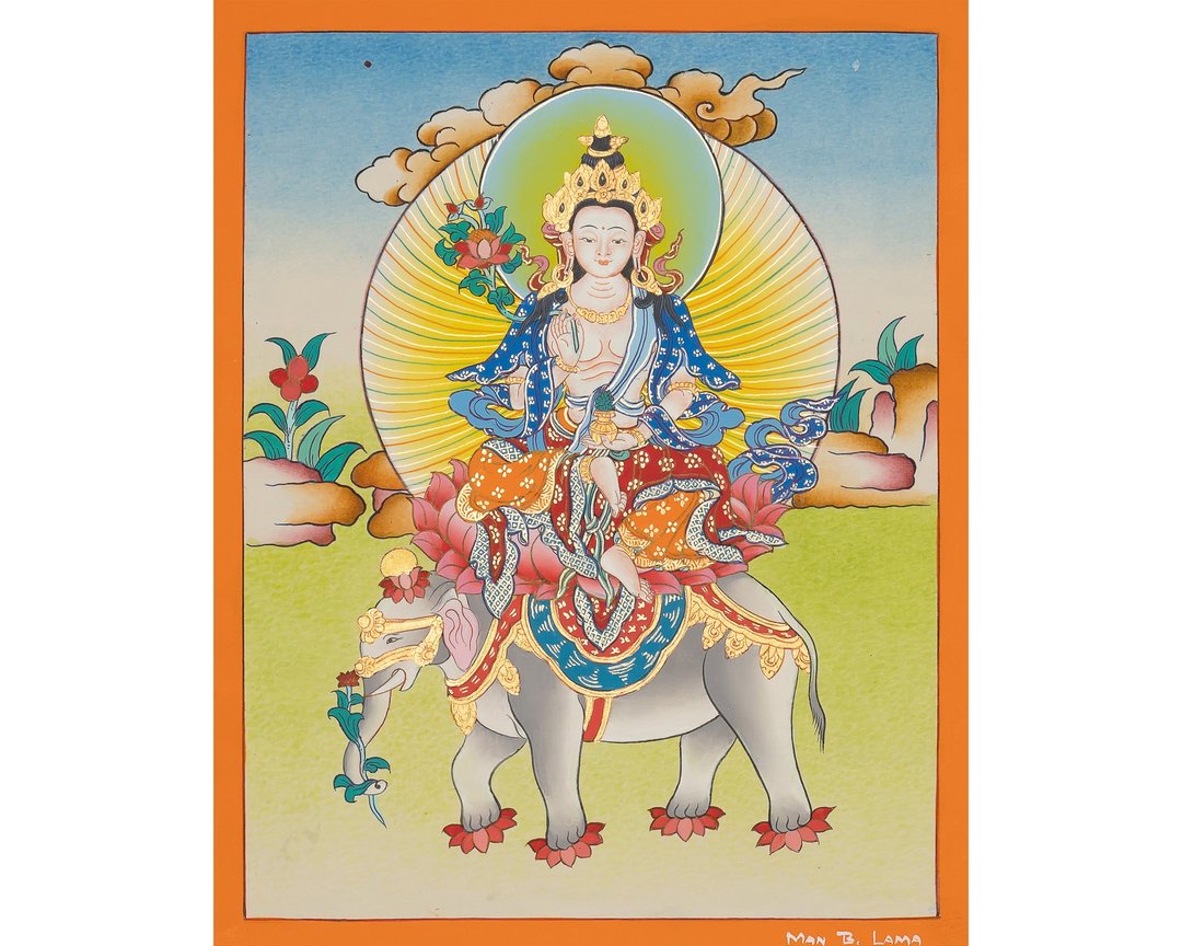 普贤菩萨唐卡手绘藏传佛教艺术 - 墙贴/壁贴 - 其他材质 多色