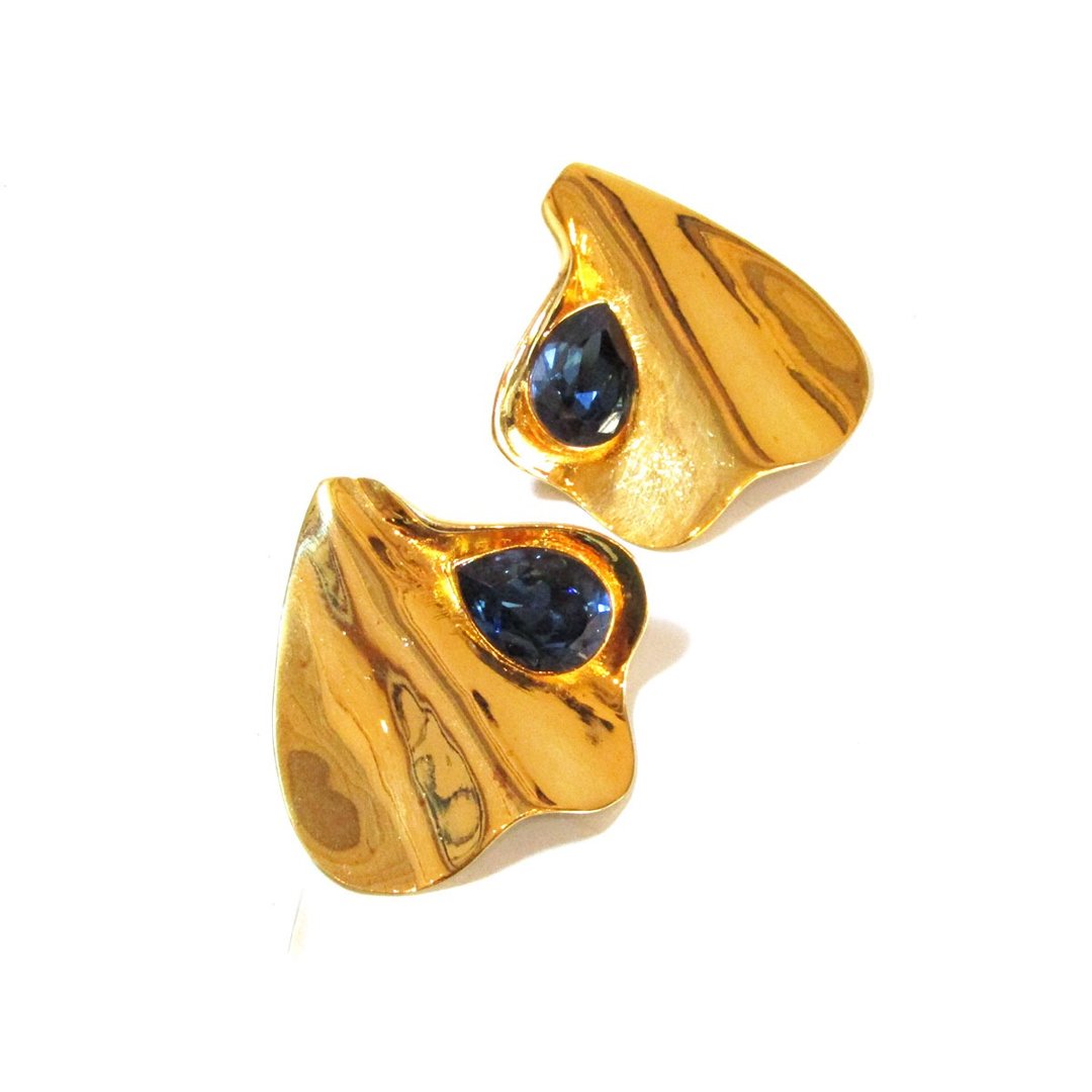 Yves Saint Laurent Robert Goossens 风格 古董 珊瑚造型 贝壳 垂坠 耳环 - 耳环/耳夹 - 其他金属 金色