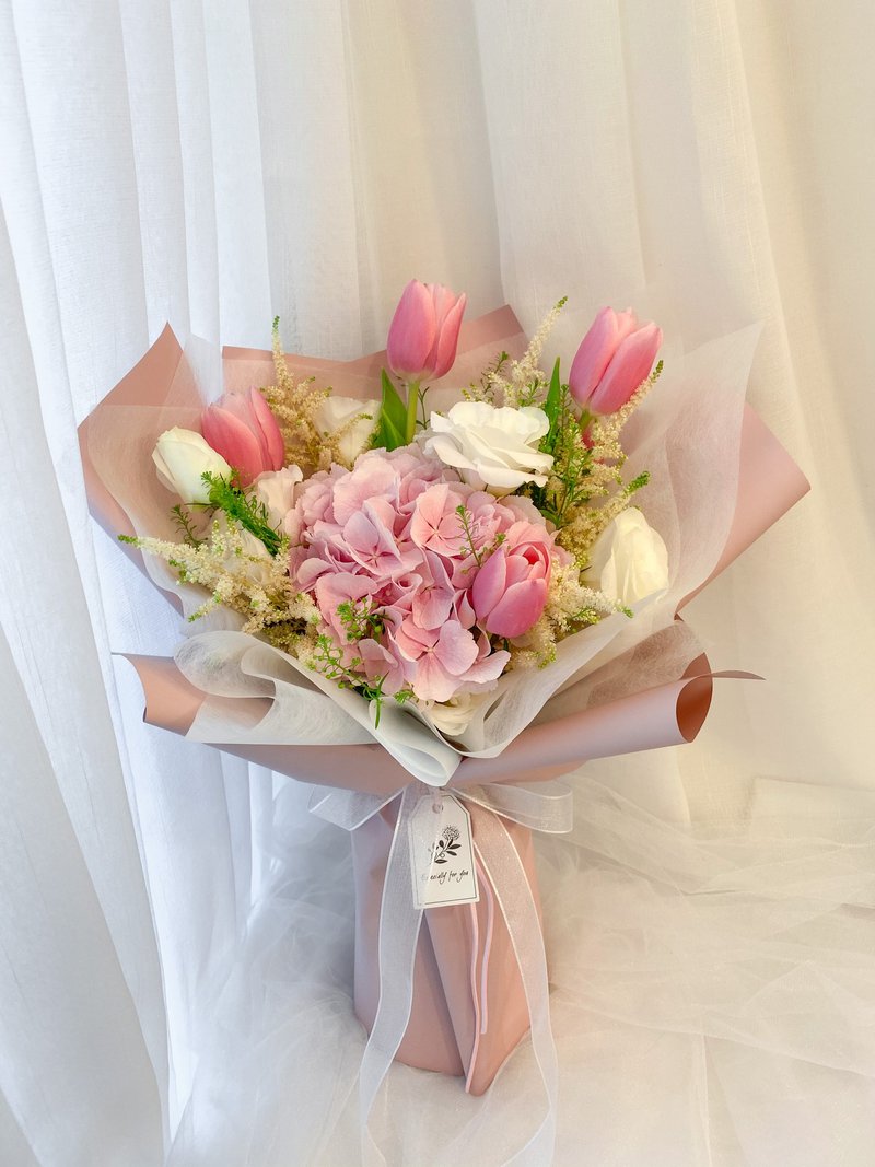 鲜花 / 绣球花花束 / 祝贺大花束 - 干燥花/捧花 - 植物．花 