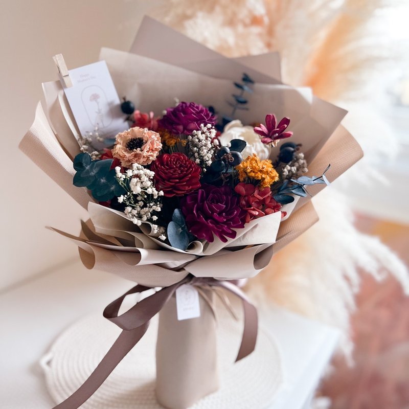 波西米亚圆舞曲干燥花花束 l 情人节 l 母亲节 l 毕业花束 - 干燥花/捧花 - 植物．花 