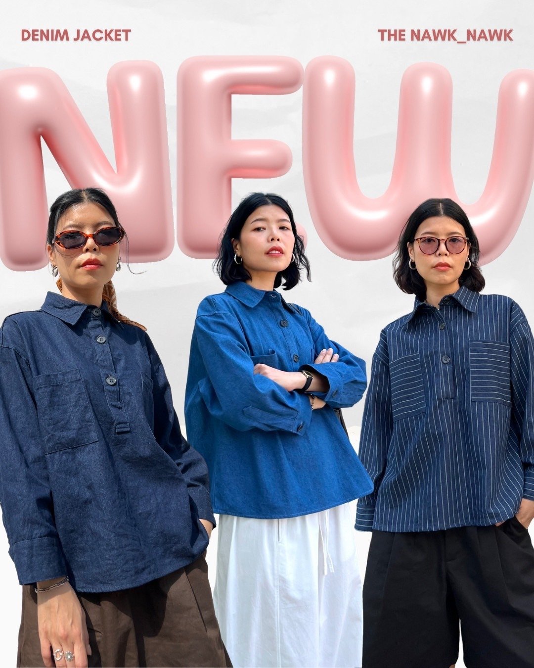 丹宁夹克 Polo 领设计 - 女装休闲/机能外套 - 其他材质 蓝色