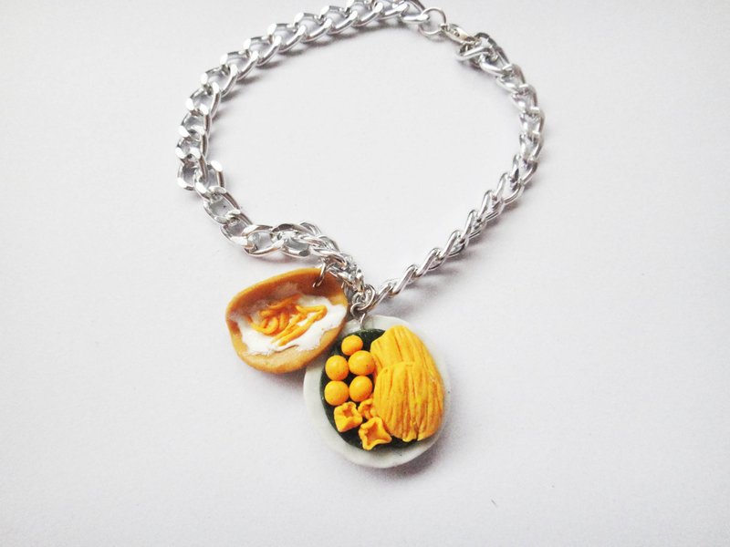 泰式传统甜点心手链 - 手链/手环 - 粘土 橘色