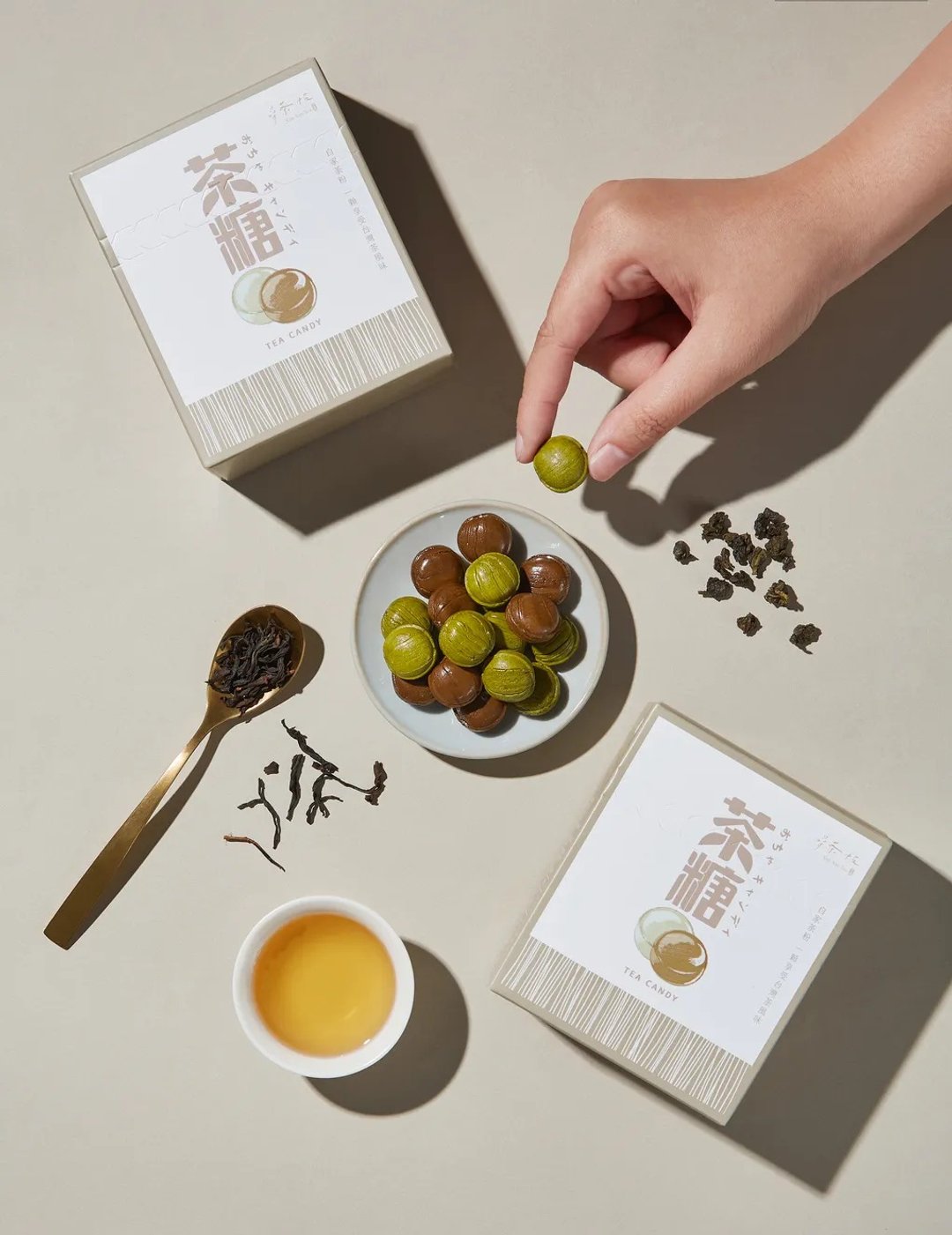 茶糖 I 自家茶粉 一颗带你品尝台湾茶风味 最佳伴手礼 日韩游客 - 零食/点心 - 其他材质 咖啡色