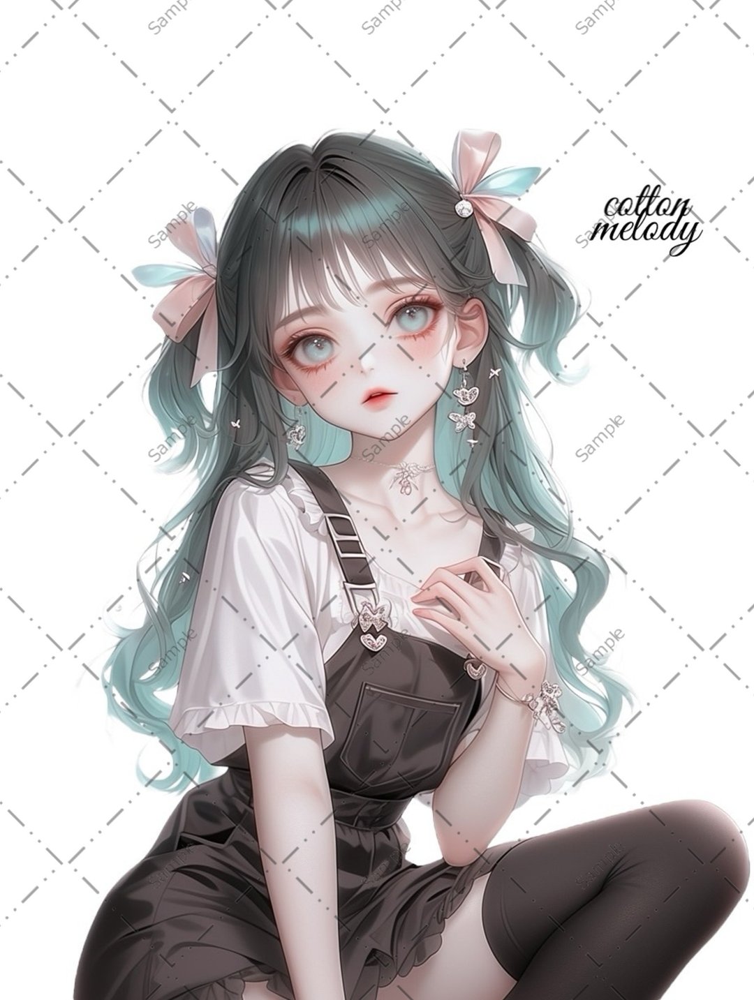 original sticker no.1215 人物贴纸 原创贴纸 人物贴纸 女孩贴纸 原创人物贴纸 - 贴纸 - 纸 