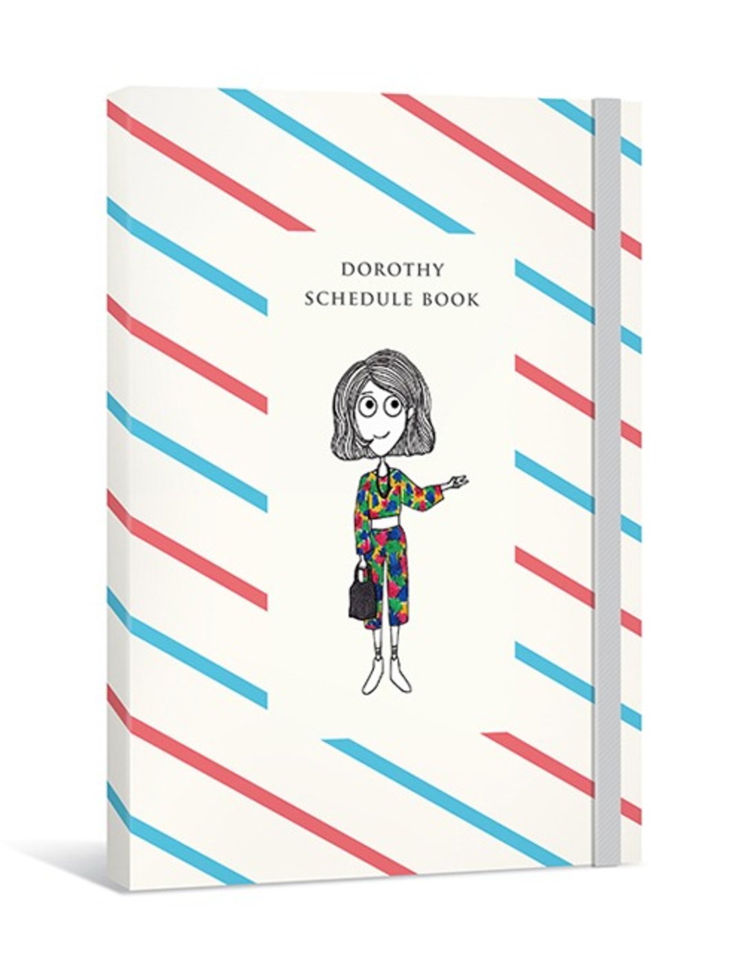 Dorothy无时效日志手帐(含装饰贴纸、人物书签)红蓝斜纹 - 笔记本/手帐 - 纸 