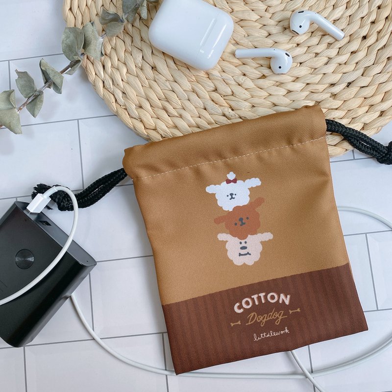 束口袋 | 棉花狗 | Littdlework - 皮夹/钱包 - 棉．麻 多色