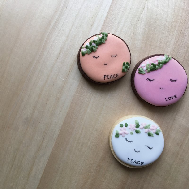 偷偷告诉你 | 迷你微笑 糖霜饼干3片组 - 手工饼干 - 新鲜食材 多色