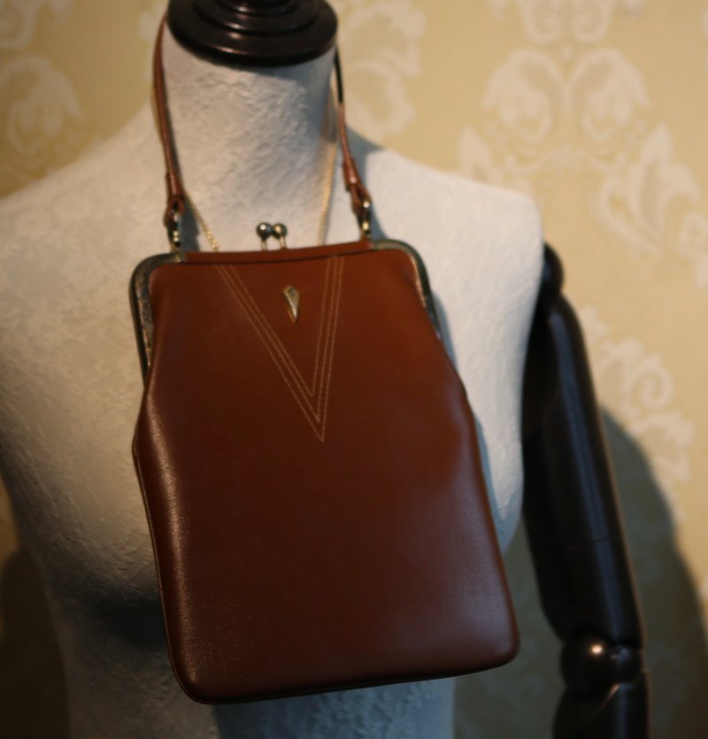 Vintage 意大利手提包 - 手提包/手提袋 - 真皮 咖啡色
