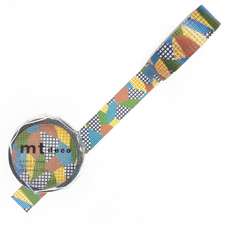 mt Deco 和纸胶带 / 格子拼贴-钝色调 (MT01D458) / 2020SS - 纸胶带 - 纸 多色