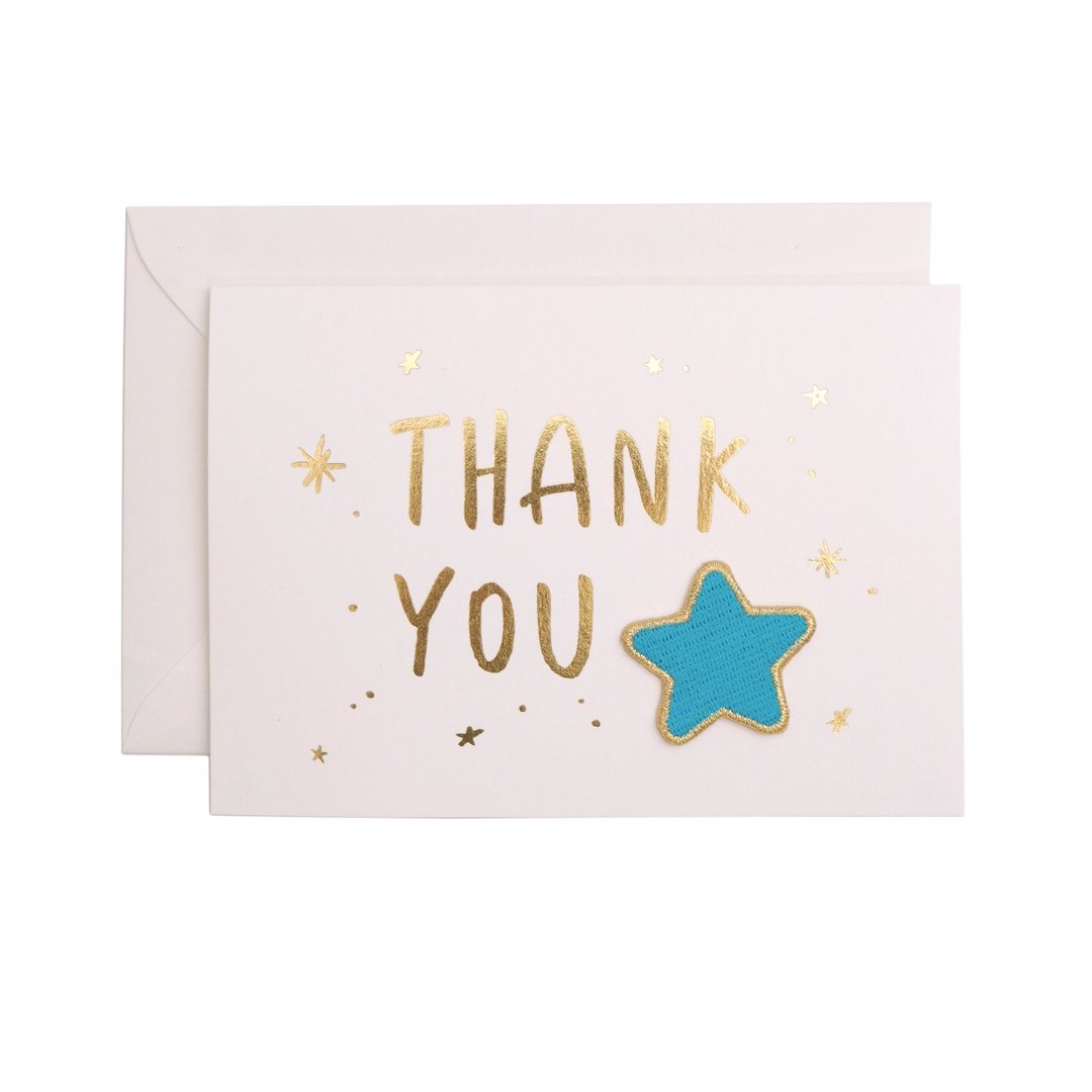 Amazing刺绣布贴卡片- Thank You 星星 - 卡片/明信片 - 其他材质 