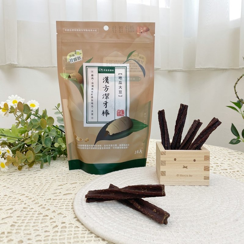 毛骨力汉方洁牙棒-地瓜大豆16入 - 零食/点心 - 其他材质 咖啡色