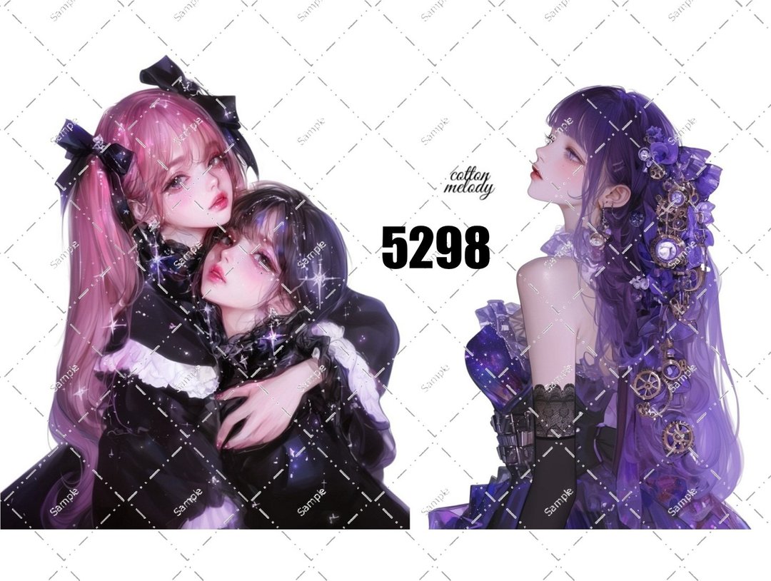 original sticker no.5298 人物贴纸 原创贴纸 原创人物贴纸 装饰贴纸 cotton melody - 贴纸 - 纸 