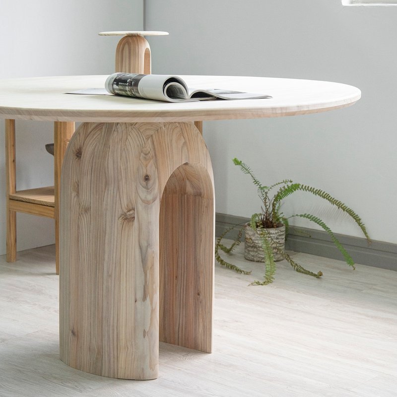 Tomood/ 土与木之间 Arch Collection 餐桌 - 餐桌/书桌 - 木头 卡其色