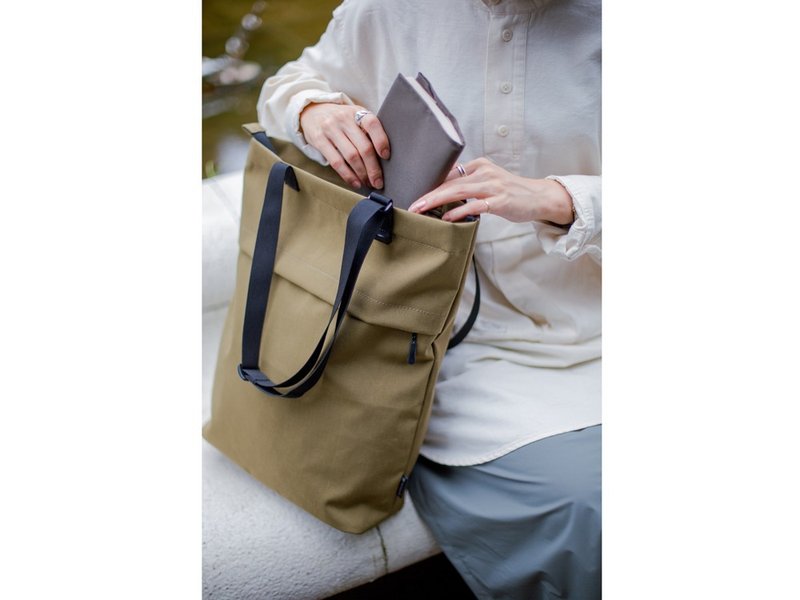 每日使用系列~两用手提包/托特包 灰色 设计 (EverydayUse2Way) - 侧背包/斜挎包 - 尼龙 灰色